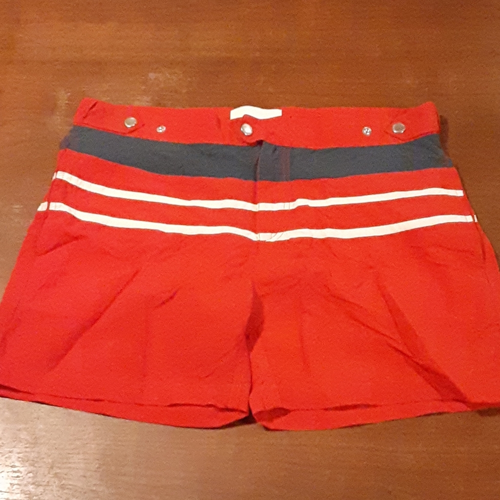 New The Kennedy Colorblock Red Swim Shorts